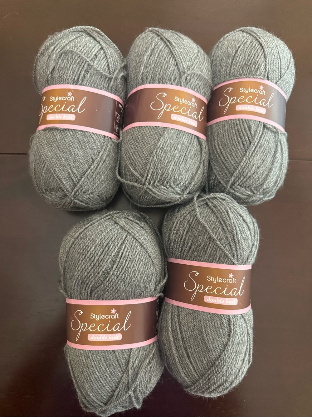 Stylecraft Special Double Knit Yarn - Grey 5 Skeins